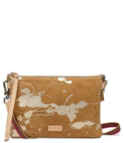 Consuela  - Midtown Metallic Splattered Suede Crossbody Bag - Marlow