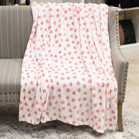 Sweetheart Throw - White/Pink