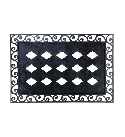 Evergreen - Cutout Scroll Embossed Floor Mat Tray, 36" X 24"