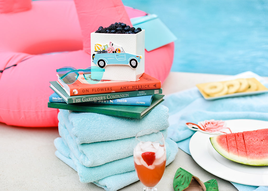 COTON COLORS - Mini Nesting Cube, Small - White Small Dot