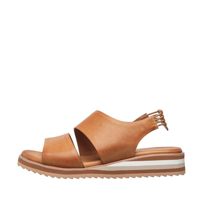 Antelope - B71 Paige Low - leather slingback platform sandals - Tan