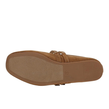 Corkys Footwear -  All Eyes On Me, Faux Suede Mary Jane Flats Shoe - Camel