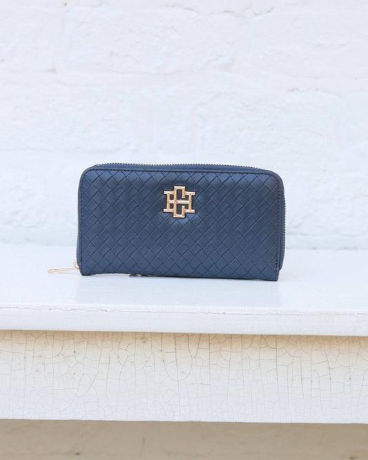 Caroline Hill - Penelope Wallet Woven - Navy