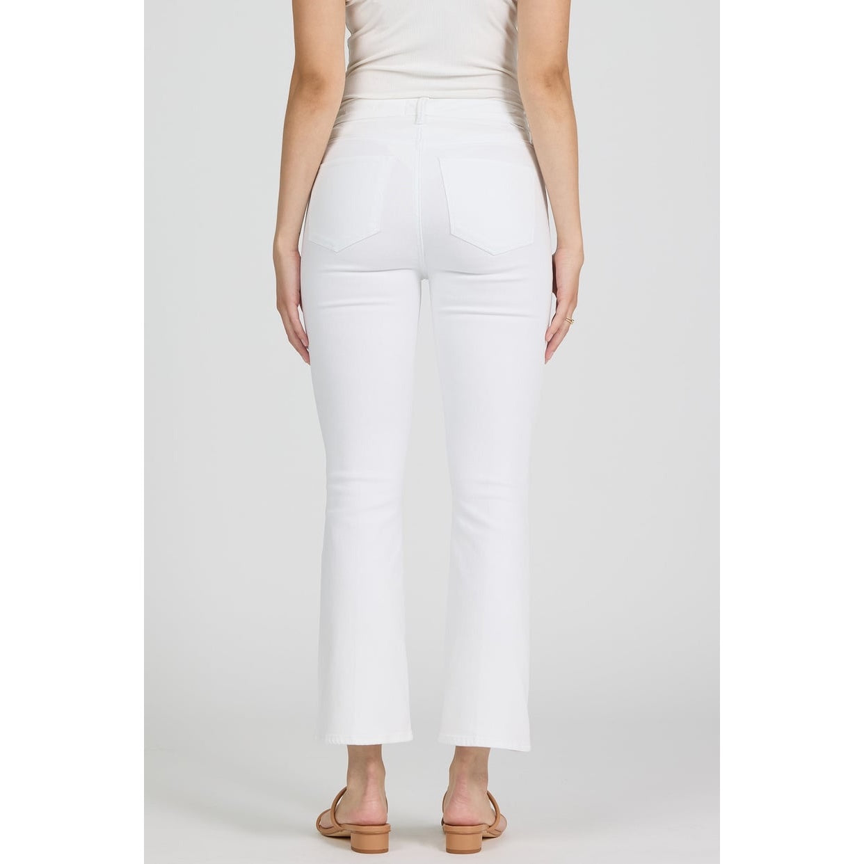 Dear John Mid Rise Cropped Flare Jeans - Jeanne 228 – White