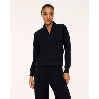 SPANX - AirEssentials® V-Neck Long Sleeve Top – Very Black