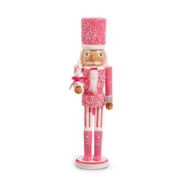 Raz Imports 2024 A Blushing Holiday 15.5" Pink Nutcracker