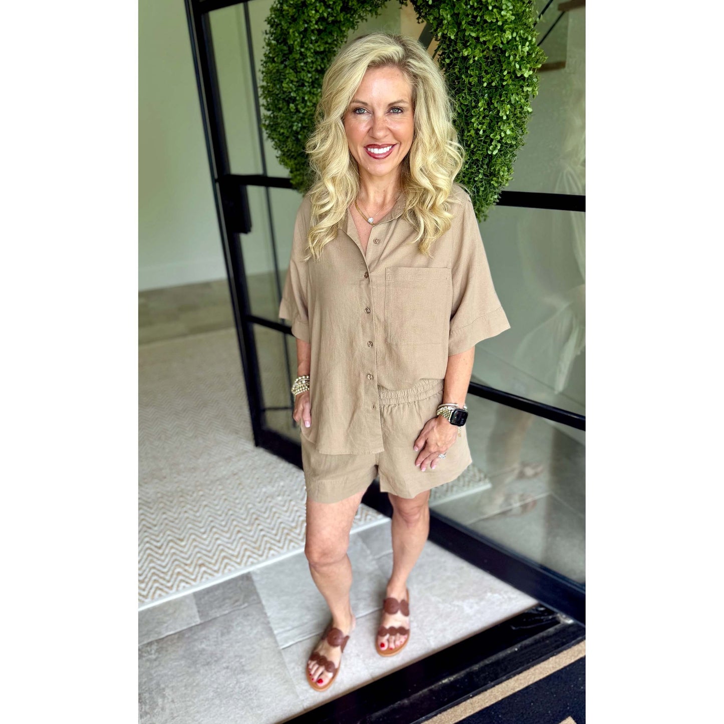 Z-Supply - Expedition Linen Button Up Top - Taro