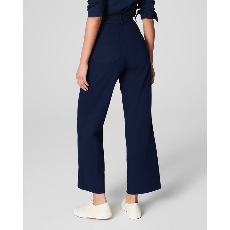 SPANX - SPANXsupersmooth™ Stretch Twill Cropped Wide Leg Pants 2141 - Navy