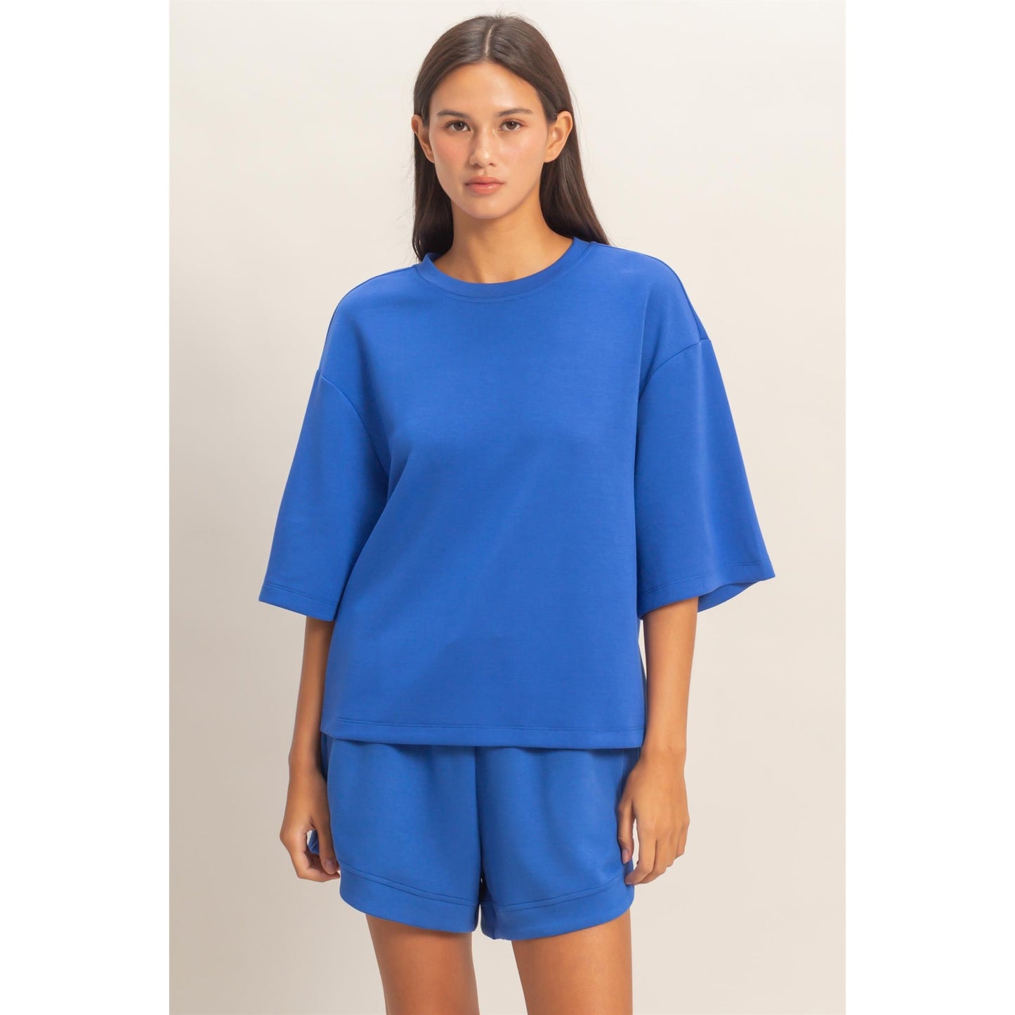 DZ - Scuba Short Sleeve Top & Shorts Set 271/708 - Cobalt Blue