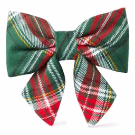 Foggy Dog-Holly Jolly Plaid Flannel Lady Bow