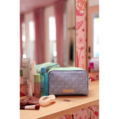 JLB - Handle Cosmetic Bag, ’Stuff' - Pistachio, Slate, Cream