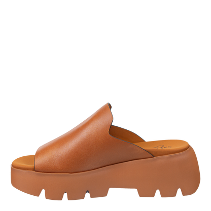 Naked Feet - Drift, Platform Sandal - Camel - SALE
