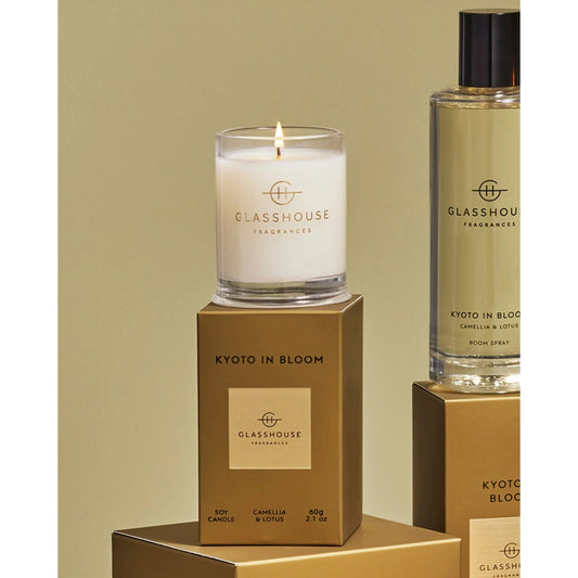 Glasshouse Fragrances - Kyoto in Bloom Candle | Camellia & Lotus