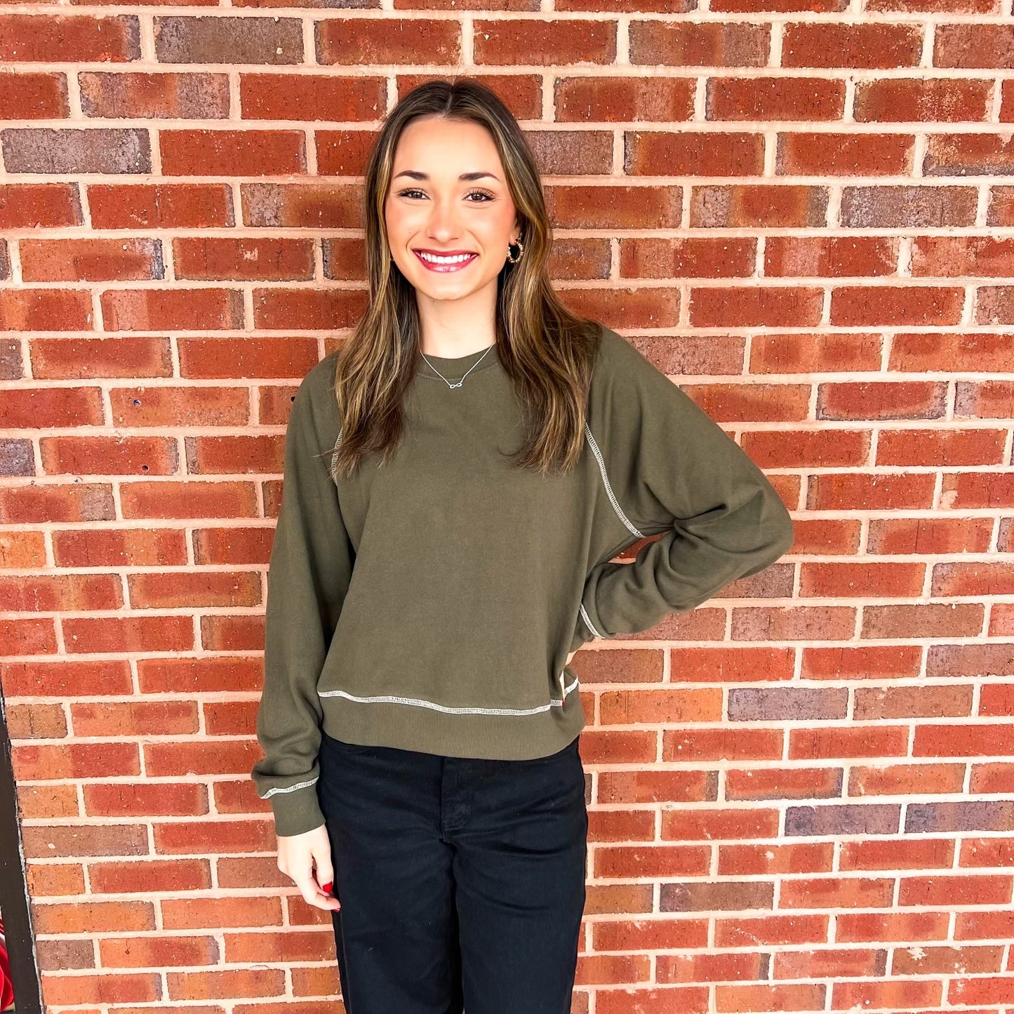 Z Supply - Saldana, French Terry Top 3971 - Olive