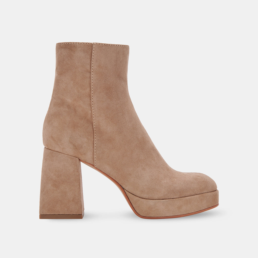 SALE- Dolce Vita,  Ulyses Platform Bootie - Mushroom Suede