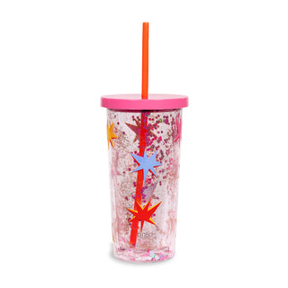 Glitter Bomb Tumbler w Straw