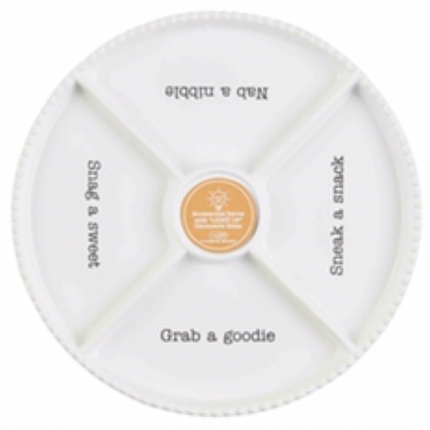 Mud Pie Circa Divided Tray, White