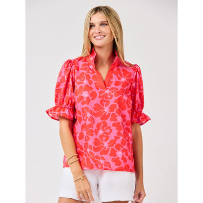 Jessica Top – Garden Samba Pink Floral - SALE was $54.95