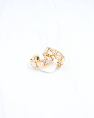 Kadis Crystal Hoop Earring Champagne
