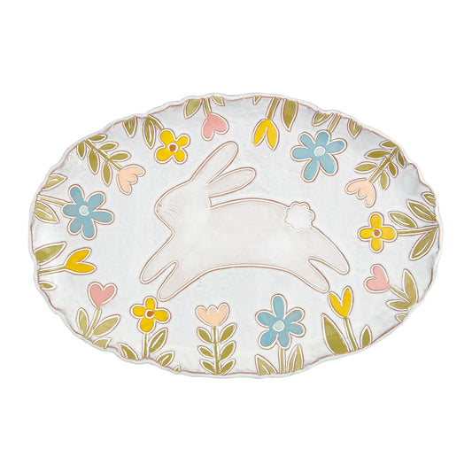 MudPie - 16” Oval Bunny Platter