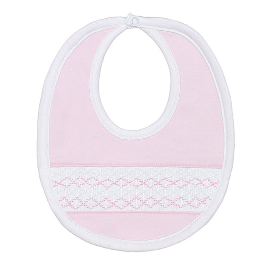 Nellapima Signature Smocked Girls Bib – Pink