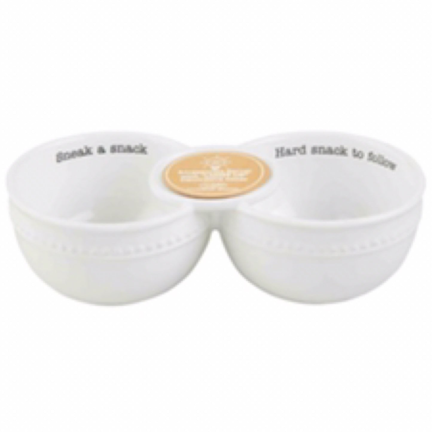 Mud Pie Circa Double Dip Bowl, White