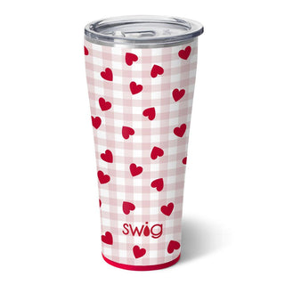 Swig - Insulated Tumbler 32 oz. - Red Hearts