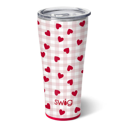 Swig - Insulated Tumbler 32 oz. - Red Hearts