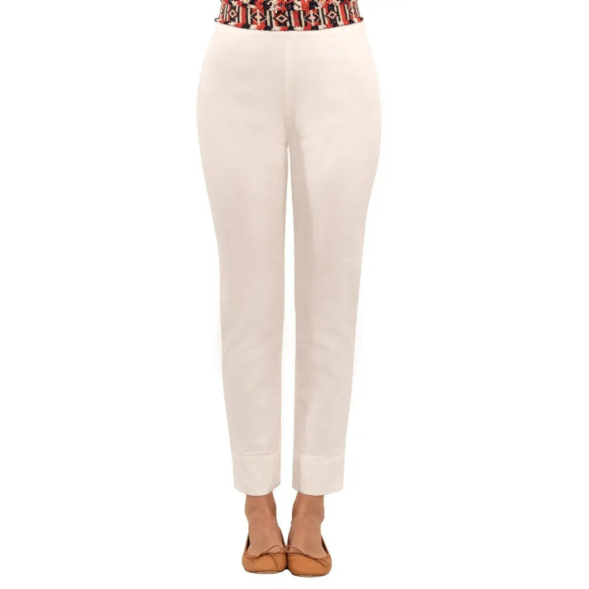 Gretchen Scott - Gripeless Denim Pull On Pants - White