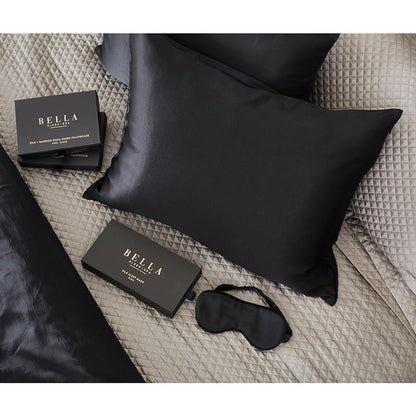 Bella -  Dual-Sided Silk & Bamboo Standard Size Pillowcase 2551 - Black