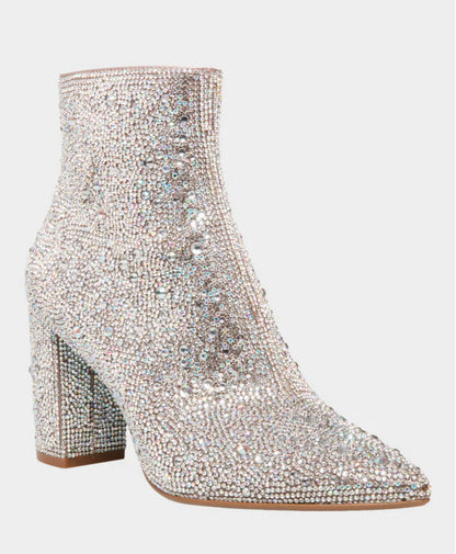 Betsey Johnson Women's Cady Ankle Boot, Rhinestone-