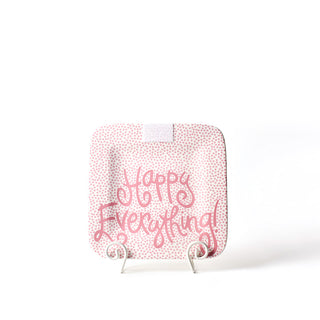 Coton Colors - Small Dot Happy Everything, Mini Square Platter - Pink