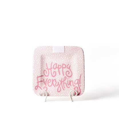 Coton Colors - Small Dot Happy Everything, Mini Square Platter - Pink