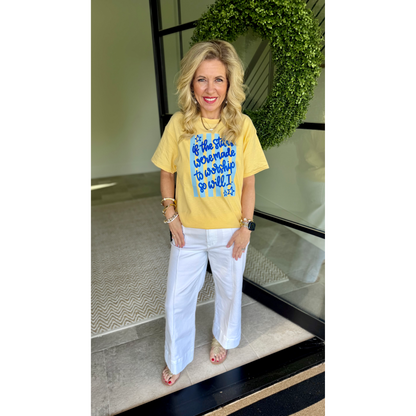 If the Stars Were Made to Worship Tee – Butter Yellow Comfort Colors Graphic T-Shirt