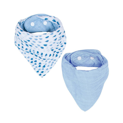 Serenity & Sky Classic Muslin Bandana Bib Set