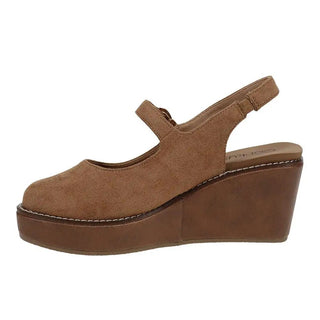 Corkys Footwear - Pity Party, Mary Jane Wedge Clogs - Faux Suede Chestnut