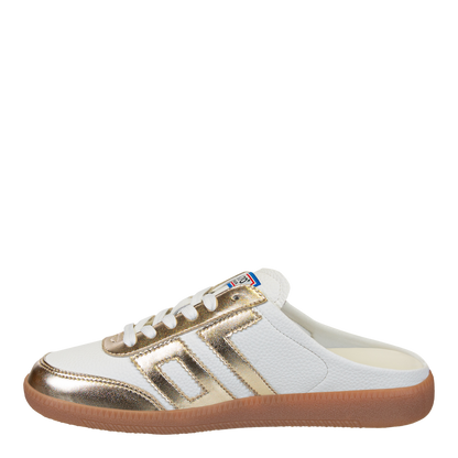 Back 70 - EASTER, Backless Sneakers - Metallic Gold