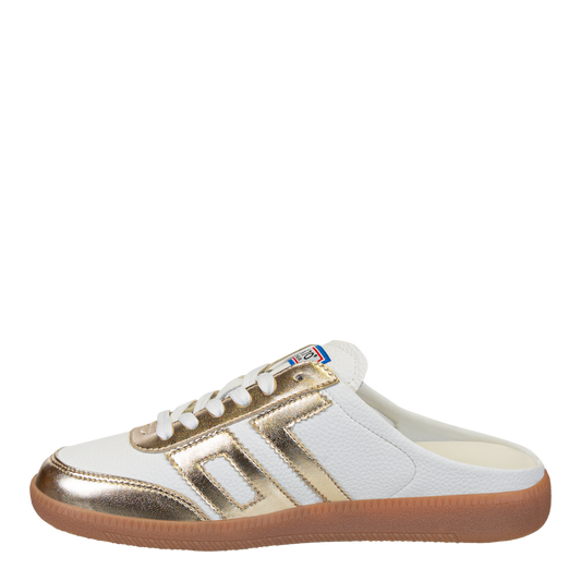 Back 70 - EASTER, Backless Sneakers - Metallic Gold