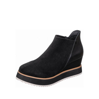 Antelope - Q84 - Imani - Suede Wedge Ankle Booties Elastic Side Panel - Black Suede - SALE