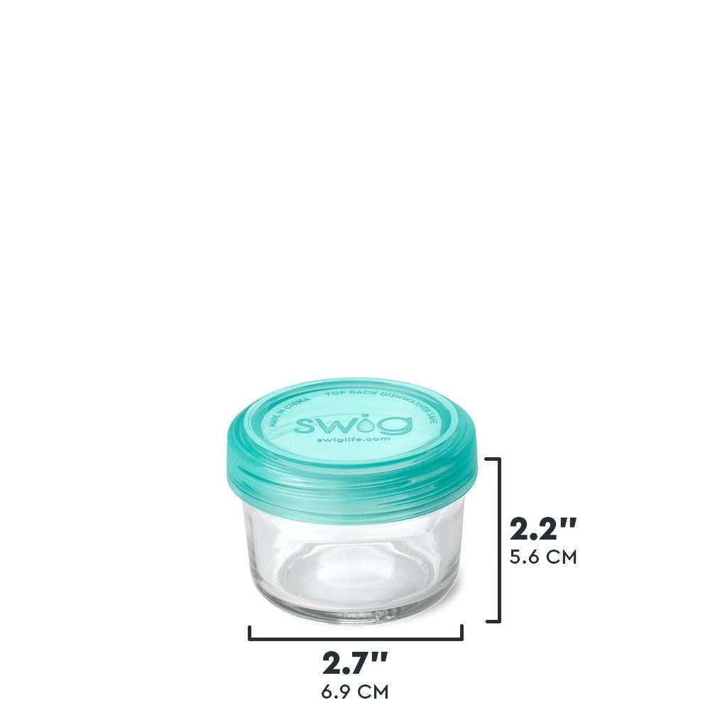 Swig - Aqua 3-Piece Glass Food Storage Set (Medium)
