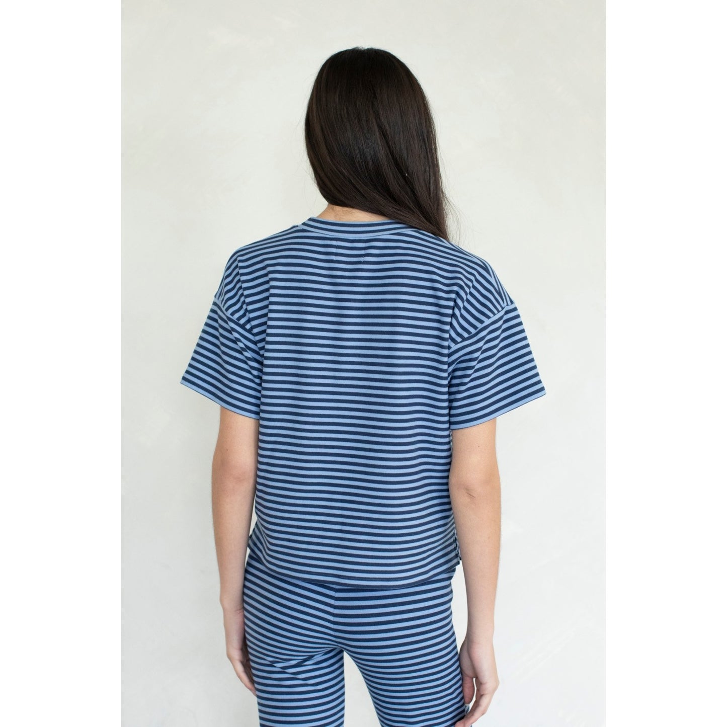 Skylar Striped Tee & Flare Pants Set 4470 / 4471 - Navy