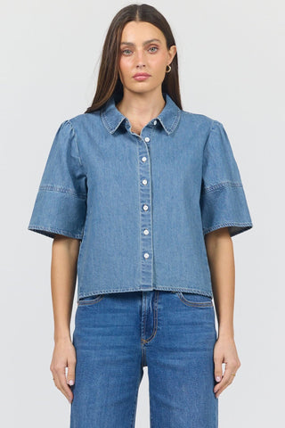 Dear John - Irina Denim Top - Denim Blue