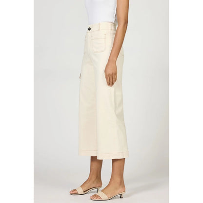 Dear John High Rise Cropped Wide Leg Jeans - Audrey 106 – Ivory