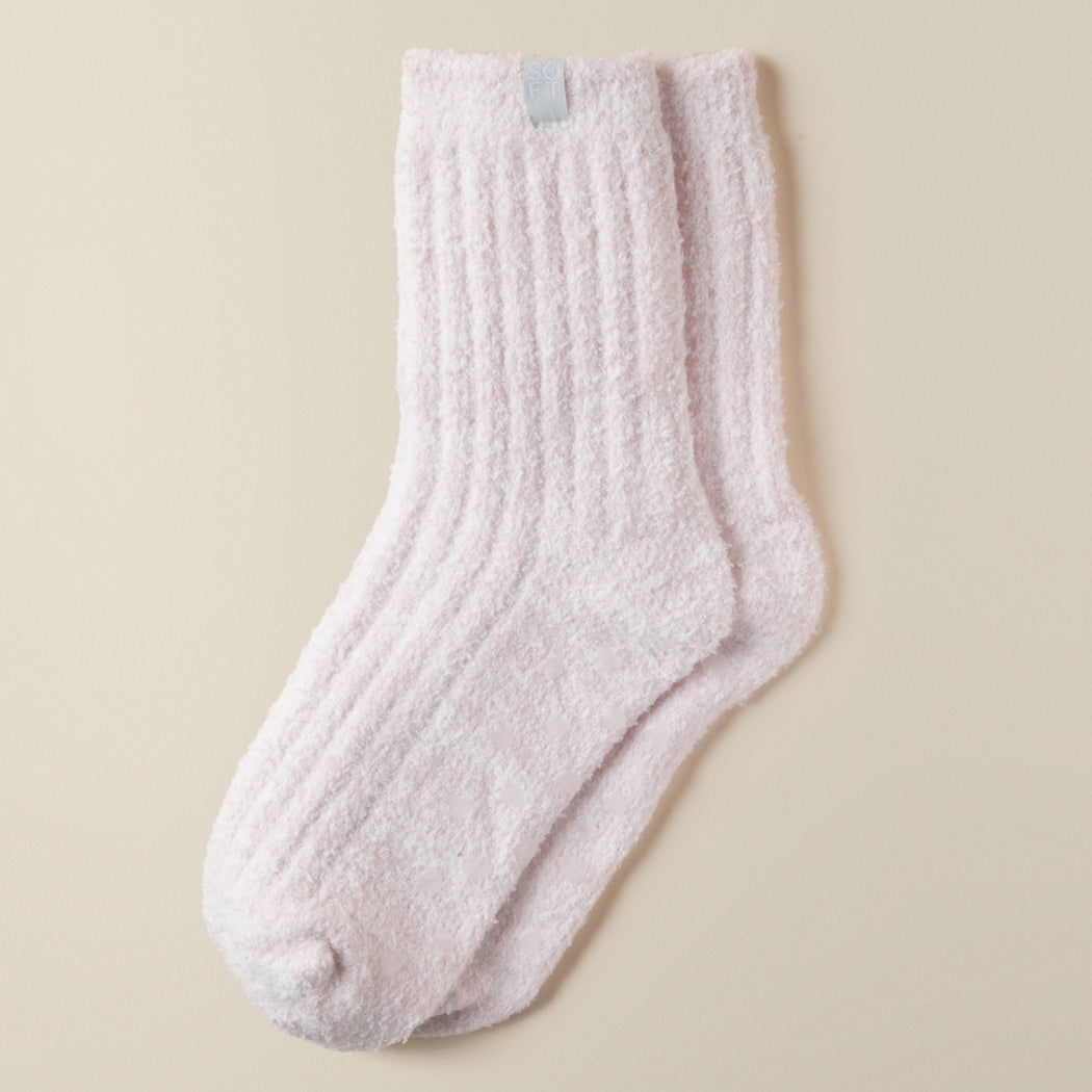 Softies - Marshmallow Crew Socks - Heather Blush Pink