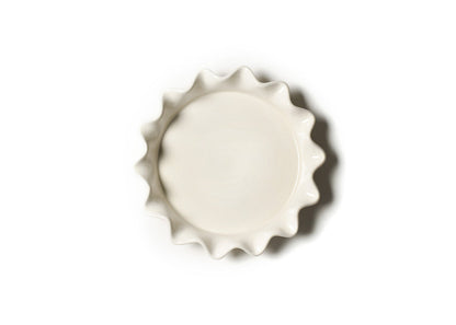 Coton Colors - Signature Ruffle, 8” Pie Dish - White.-*