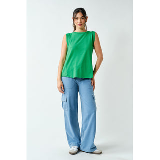 Terra Wash Pima Cotton Muscle Tank – Green