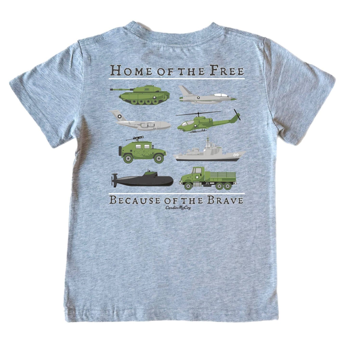 Heather Gray, Kids' Home of the Free Short-Sleeve Tee shirt
