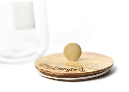 COTON COLORS - Wooden Lid, Glass Jar