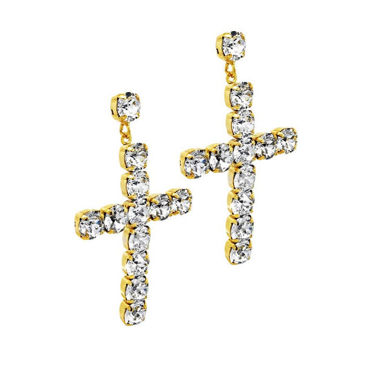 TOVA - Donatella Earrings in Clear