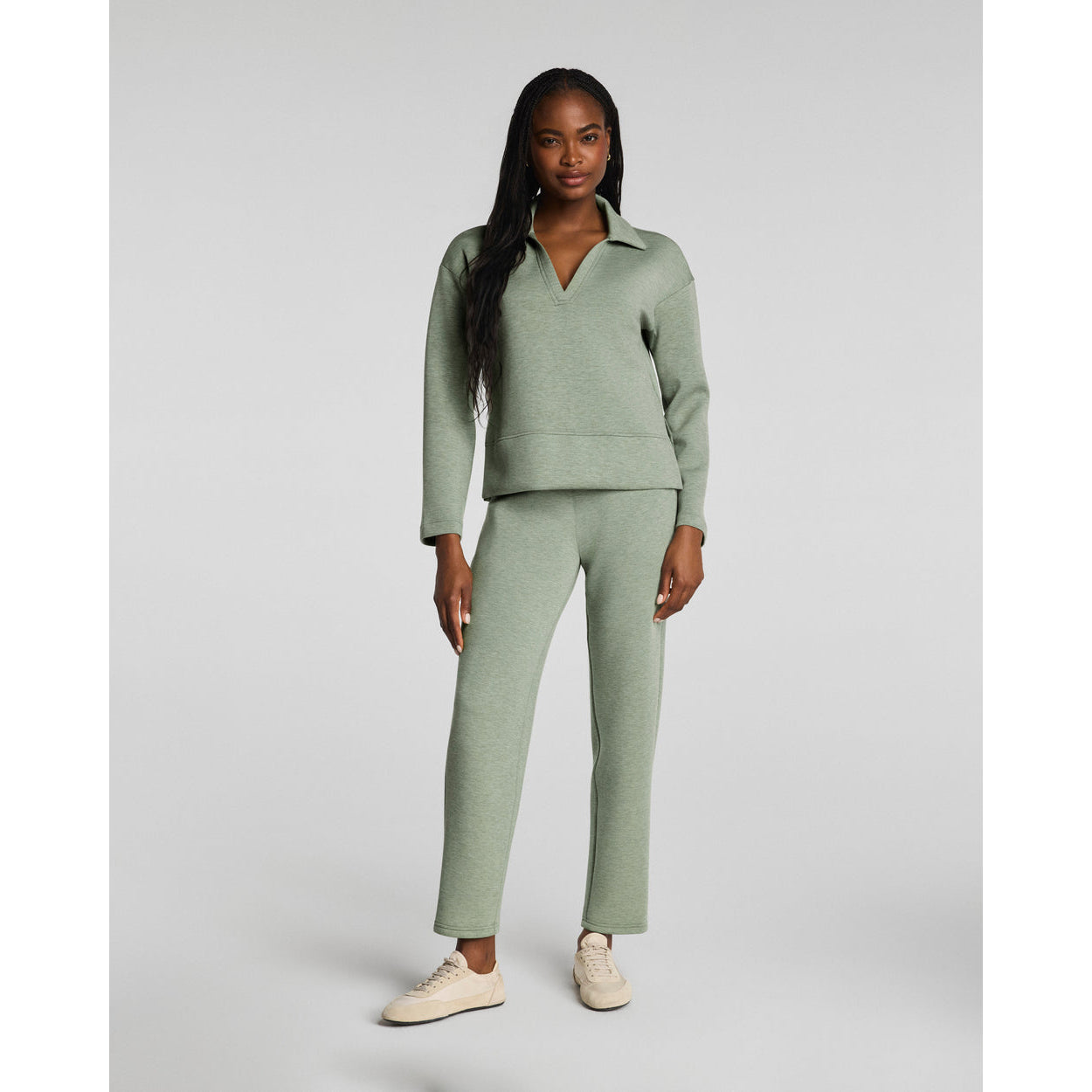 SPANX - AirEssentials, Slim, Straight Pants 2472 - Sage Brush Heather